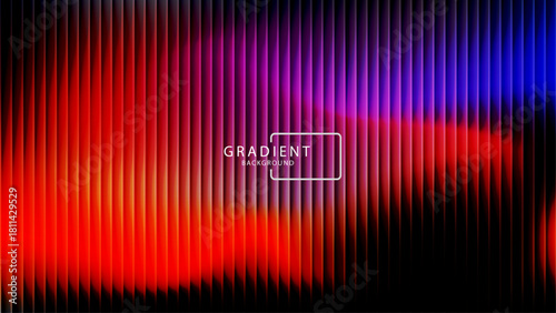 Futuristic neon gradient pattern with diagonal glowing lines blending smooth and radiant colors. Minimalistic abstract dark background perfect for creative digital tech designs. Vector illustration 