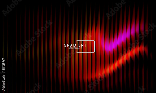 Futuristic neon gradient pattern with diagonal glowing lines blending smooth and radiant colors. Minimalistic abstract dark background perfect for creative digital tech designs. Vector illustration 