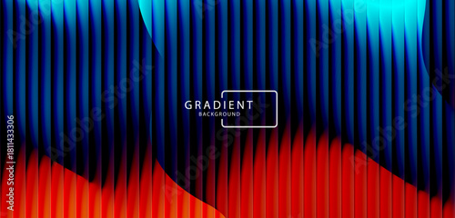 Futuristic neon gradient pattern with diagonal glowing lines blending smooth and radiant colors. Minimalistic abstract dark background perfect for creative digital tech designs. Vector illustration 