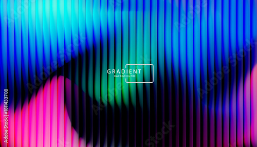 Futuristic neon gradient pattern with diagonal glowing lines blending smooth and radiant colors. Minimalistic abstract dark background perfect for creative digital tech designs. Vector illustration 