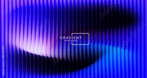 Futuristic neon gradient pattern with diagonal glowing lines blending smooth and radiant colors. Minimalistic abstract dark background perfect for creative digital tech designs. Vector illustration 