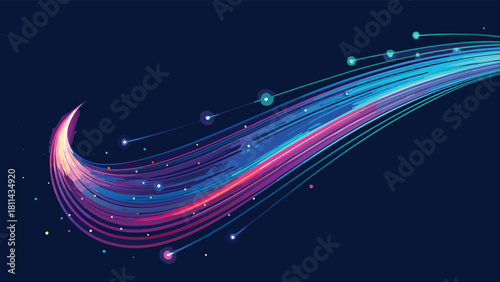Digital Data Stream Flow Speed Technology Abstract Isolated background