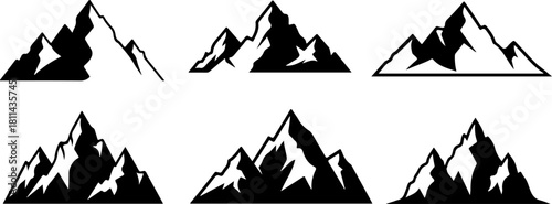 Majestic Mountain Silhouette Vector Collection

High Peak Black Mountain Outline Set

Adventure Landscape Mountain Silhouette Bundle