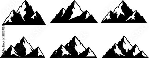 Majestic Mountain Silhouette Vector Collection

High Peak Black Mountain Outline Set

Adventure Landscape Mountain Silhouette Bundle