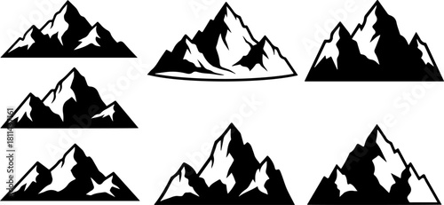 Majestic Mountain Silhouette Vector Collection

High Peak Black Mountain Outline Set

Adventure Landscape Mountain Silhouette Bundle