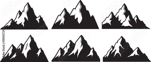 Majestic Mountain Silhouette Vector Collection

High Peak Black Mountain Outline Set

Adventure Landscape Mountain Silhouette Bundle