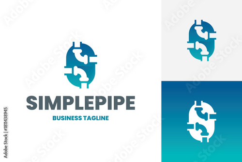 plumbing letter s logo vector