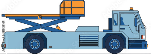 Airport cargo loader isolated illustration on white background