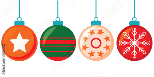 Christmas ornaments holiday decoration festive celebration xmas season winter cheer joy