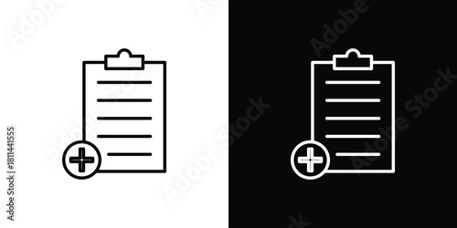Add document icons symbols. Collection of simple black icons