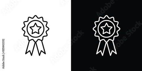 Badge icons symbols. Collection of simple black icons