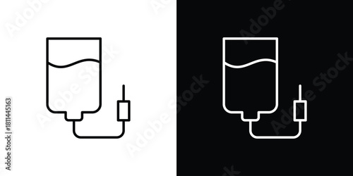 Blood transfusion icons symbols. Collection of simple black icons