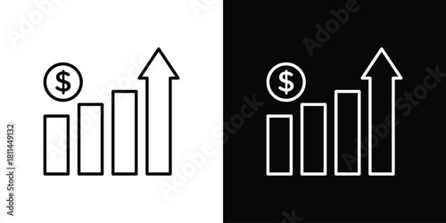 Chat arrow grow icons symbols. Collection of simple black icons