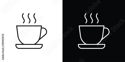 Coffee icons symbols. Collection of simple black icons