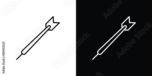 Dart icons symbols. Collection of simple black icons