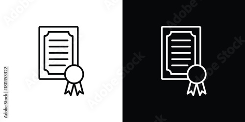 Diploma icons symbols. Collection of simple black icons