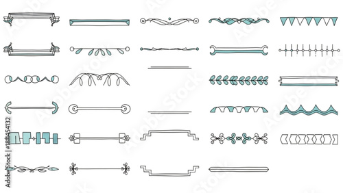 Collection of Decorative Dividers and Design Elements for Creative Projects