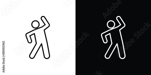 Fitness exercise icons symbols. Collection of simple black icons