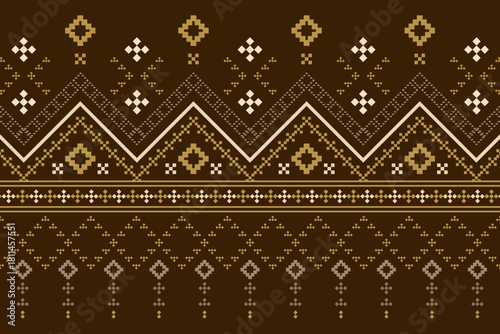 traditional ornamental motif design printed fabric material