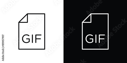 Gif icons symbols. Collection of simple black icons