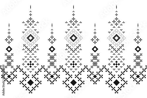 traditional ornamental motif design printed fabric material