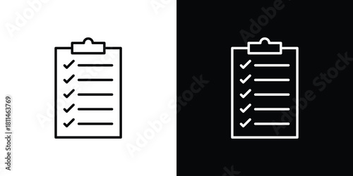 List icons symbols. Collection of simple black icons