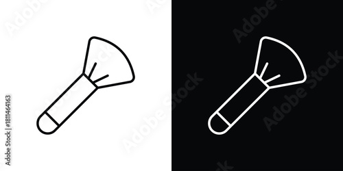 Makeup brush icons symbols. Collection of simple black icons