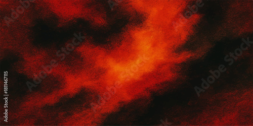 Abstract burning inferno background: dark texture of hot red and orange smoke flames with energy light explosion motion
