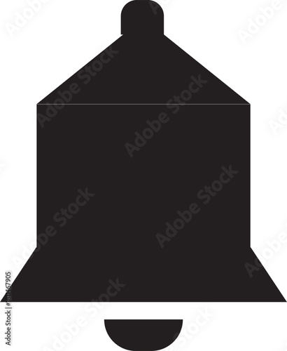 Notification Bell Icon: A sleek, minimalist black bell icon, symbolic of alerts, reminders, and important updates.