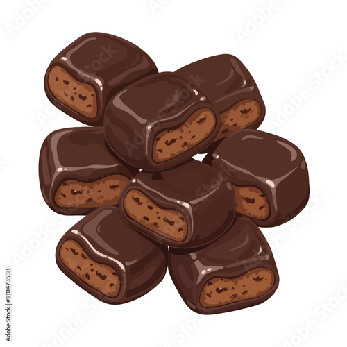 Mostaccioli Cookies Traditional Italian Christmas Treat Vector Illustration  

