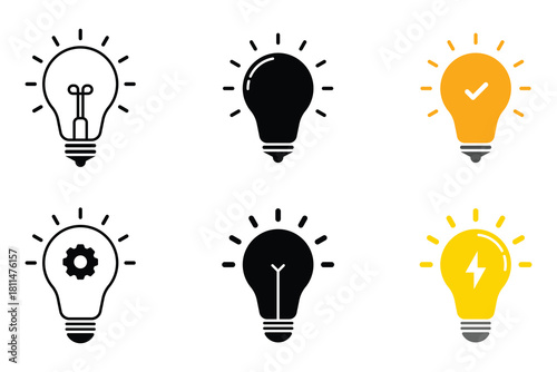 Light bulb icon, Light bulb sign vector. Idea bulb icon on white background for web and graphic design. Symbol of idea, inspiration, creativity, solution, engineering. Vector illustration.