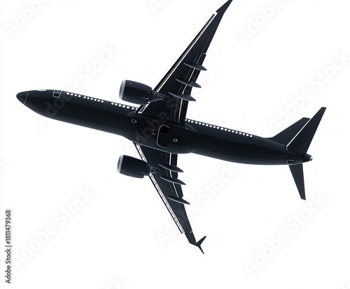 aircraft silhouette , black...
