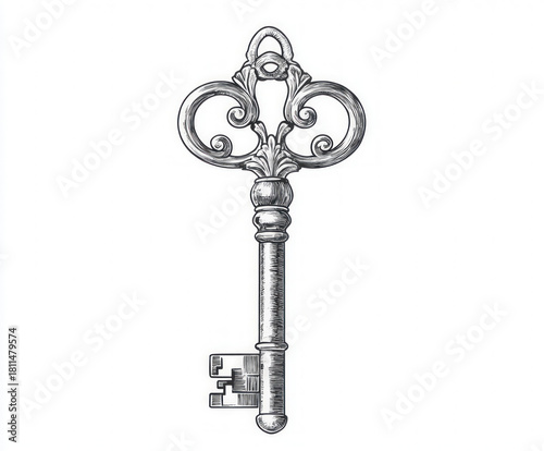 key silhouette , black and ...