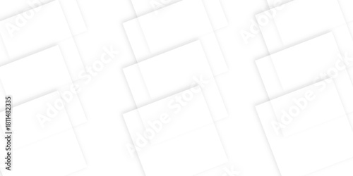 White-Gray abstract vector background. Digital technology concept. Modern transparency rectangle shapes.