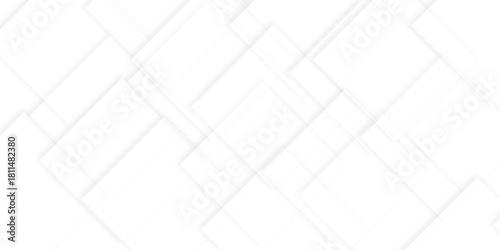 White-Gray abstract vector background. Digital technology concept. Modern transparency rectangle shapes.