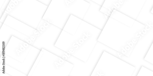 White-Gray abstract vector background. Digital technology concept. Modern transparency rectangle shapes.