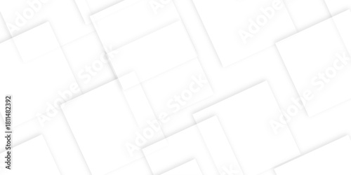 White-Gray abstract vector background. Digital technology concept. Modern transparency rectangle shapes.