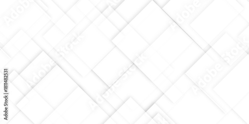 White-Gray abstract vector background. Digital technology concept. Modern transparency rectangle shapes.