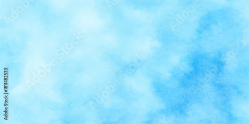 Beautiful bright blue sky with white clouds, a perfect natural summer day background