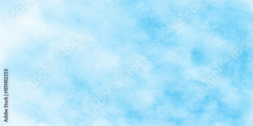 Beautiful natural blue sky and white fluffy clouds cloudscape