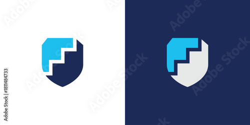 strong and modern the ladder guarantee logo design