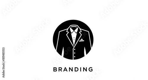Elegant Logo Design A Stylish Suit Emblem for Branding & Corporate Identity