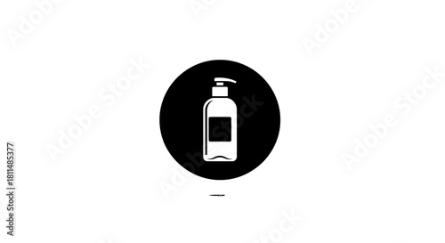 Elegant Lotion Bottle Icon for Beauty & Personal Care Products Minimalist Design