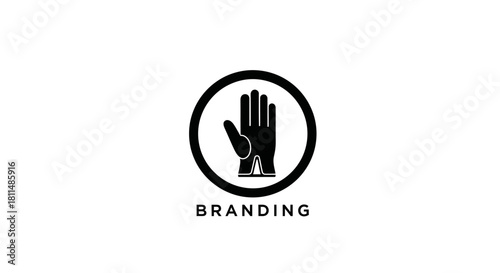 Hand Branding Logo A Symbol of Trust and Partnership with a Protective Glove Design