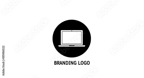 Simple Laptop Logo Design for Business Branding Minimalist Icon for Technology and Corporate Identity