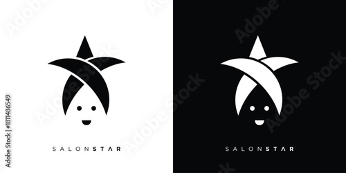 The salon star logo design is unique and modern