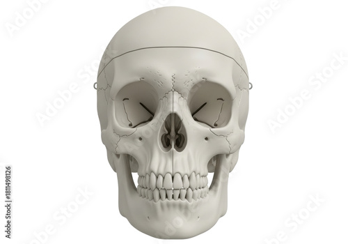 Konstfotografi Isolated Anatomical Human Skull Structure and Texture, Medical Anatomy Head Bone