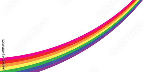 LGBT rainbow flag banner. Pride Month design concept. Gay parade celebration. Vector illustration eps10.