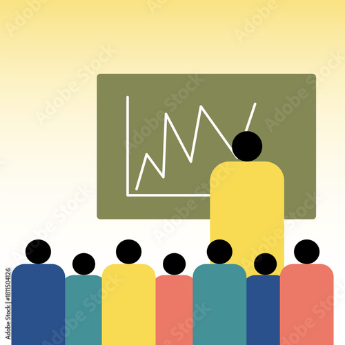 Audience attending a statistical data briefing in a training session