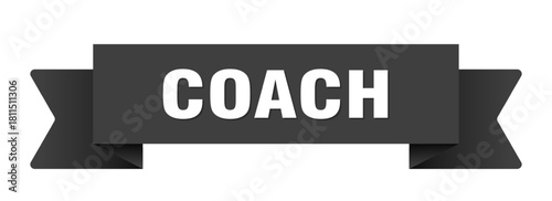 coach ribbon isolated on transparent background. coach ribbon